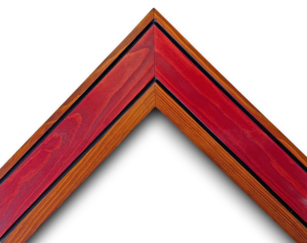 Arcobaleno 90, Oléo rouge jaune creux noirs