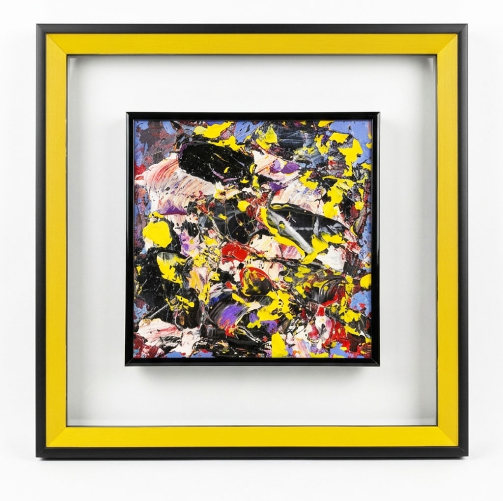 Alu Jearo Noir mat Intérieur jaune vif cache-clous noir mat plexi transparent 